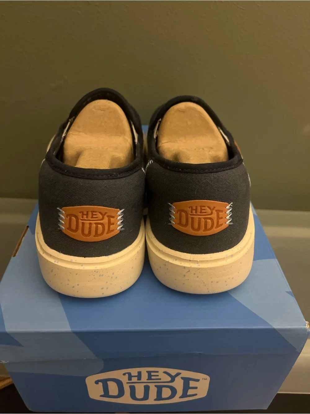 Hey Dude Men's navy Slip-On Shoes size 11 New in box.